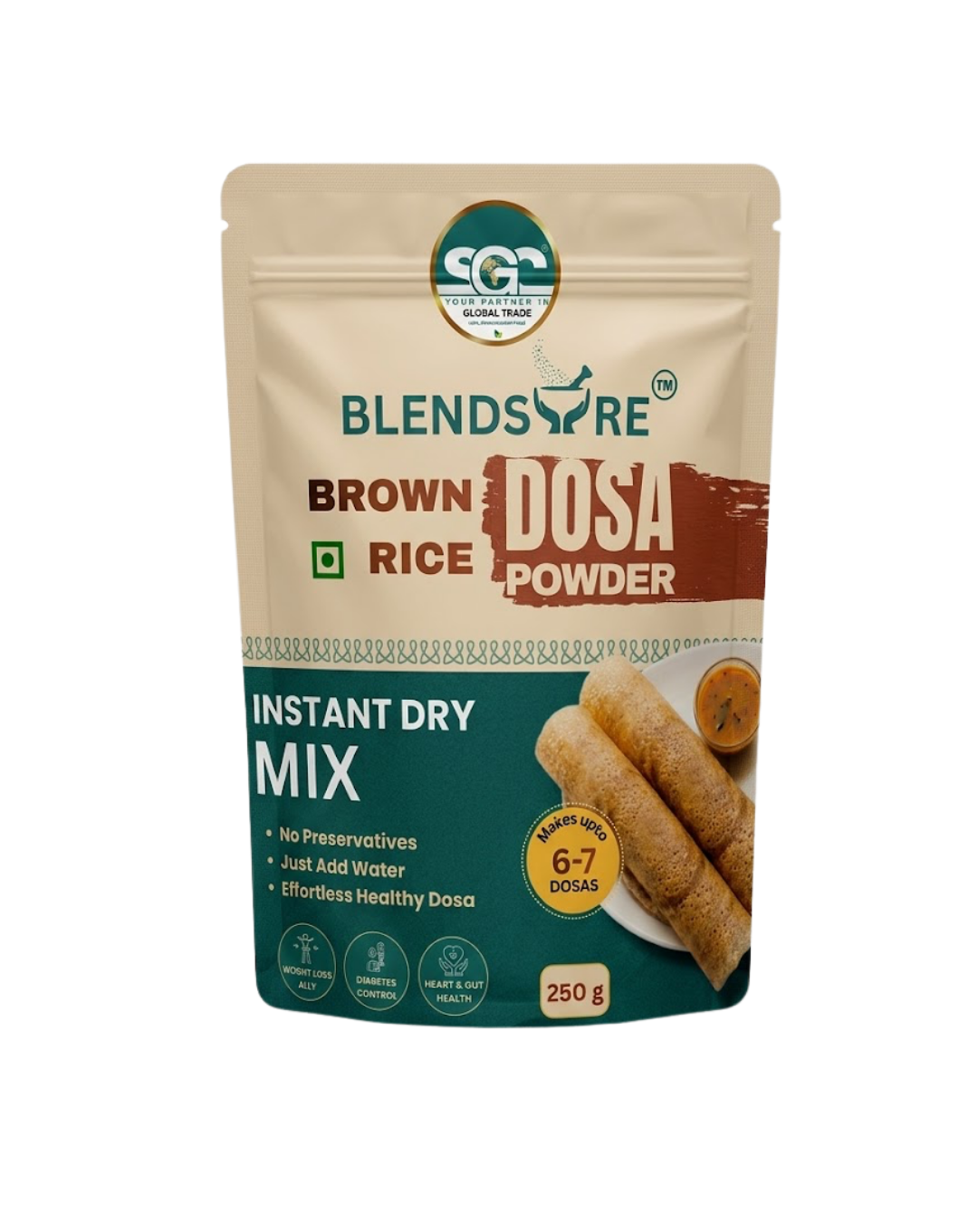 Blendsure Brown Rice Dosa Powder