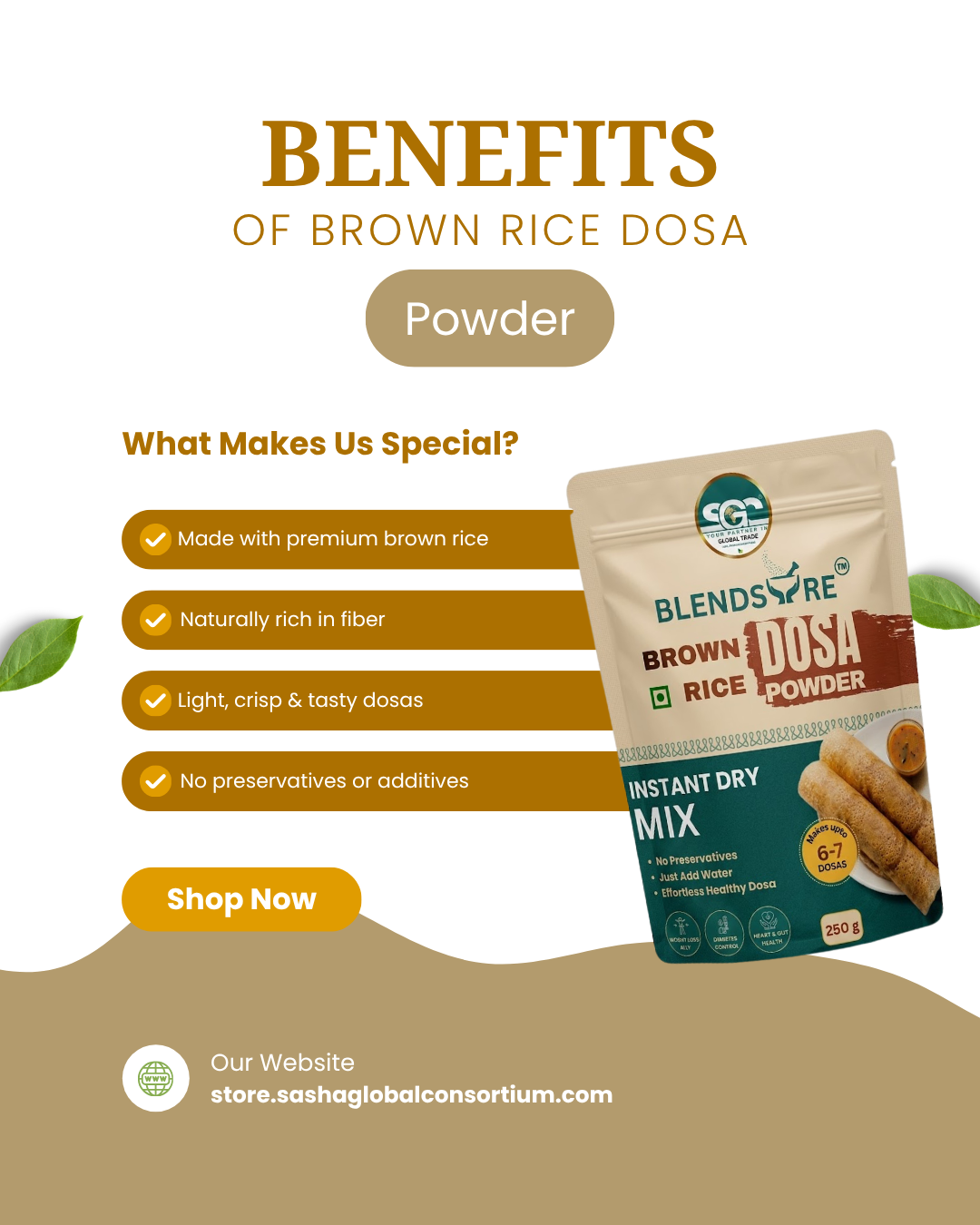 Blendsure Brown Rice Dosa Powder - Image 2